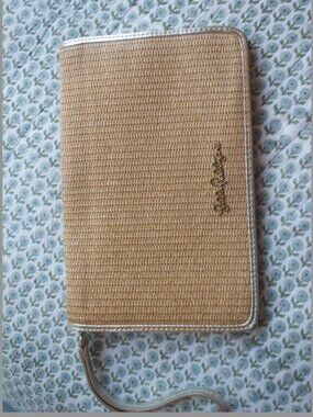 Lilly Pulitzer Flamenco Beach "Happy Hour" Woven Straw Clutch Wristlet Beachy